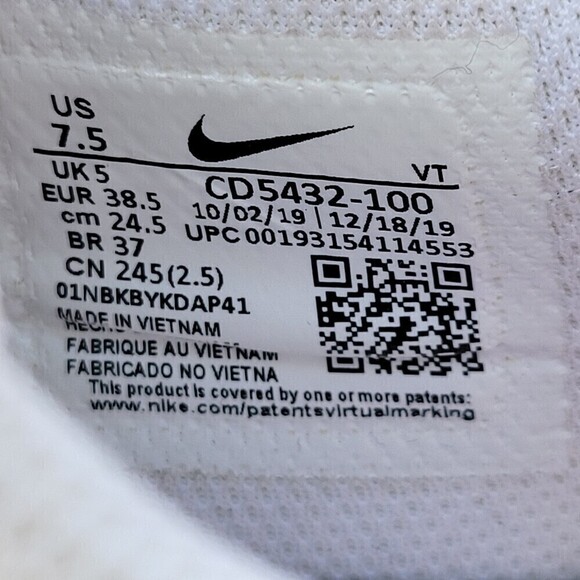 Nike AirMax Excee Women's Sneaker Shoes White Neon Coral Size 7.5 - Picture 9 of 10